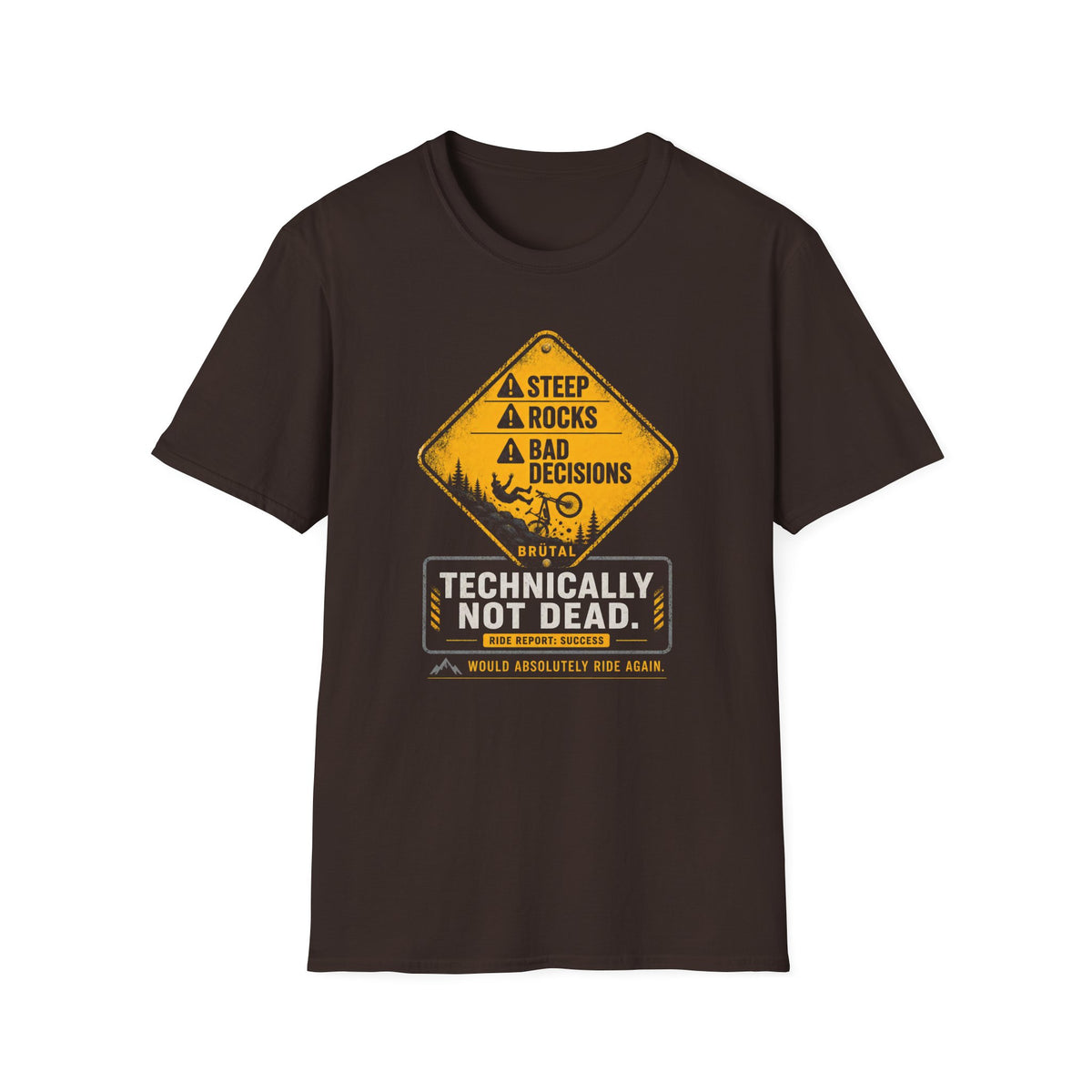 Not Dead Warning Sign T-Shirt
