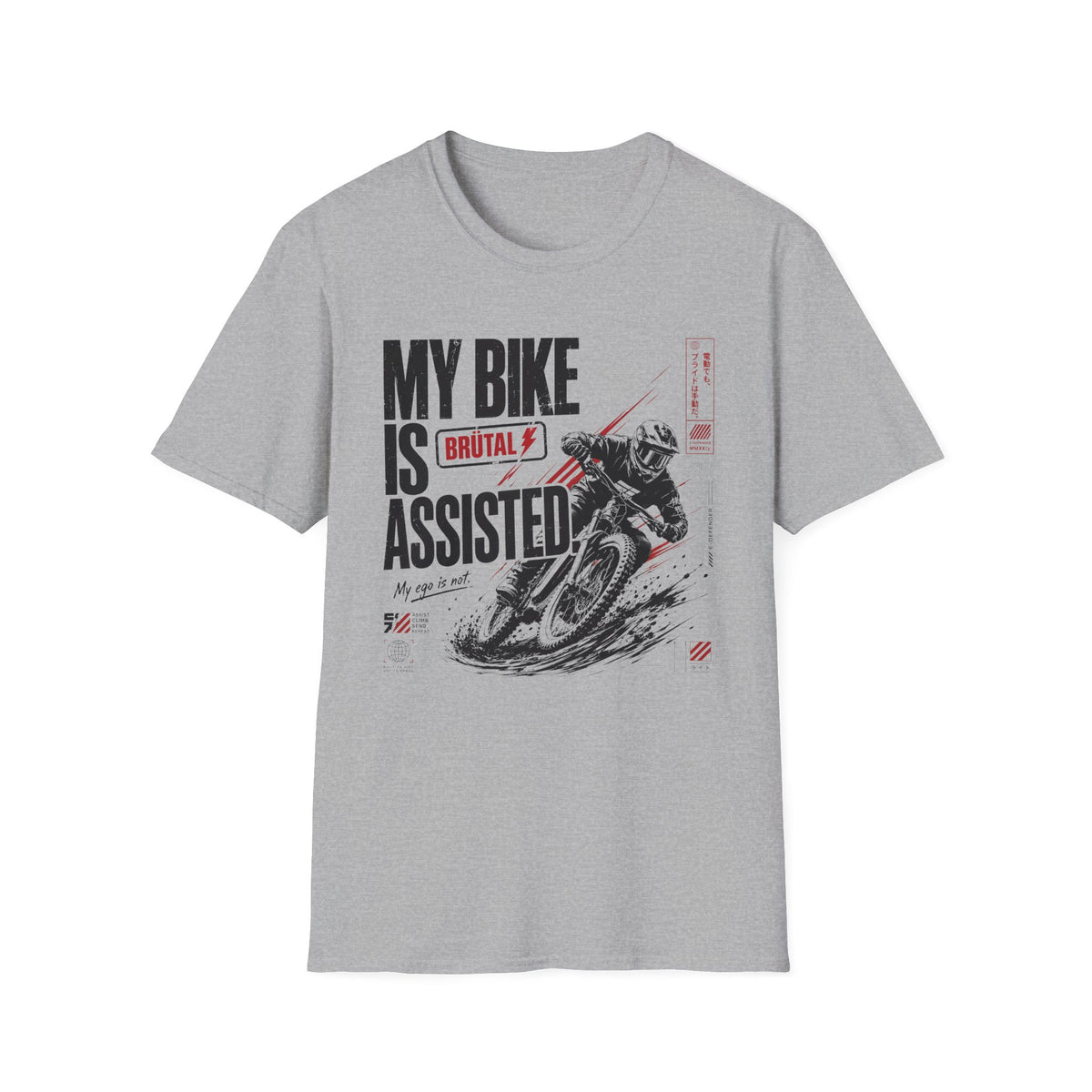My Bike is Assisted Samurai T-Shirt