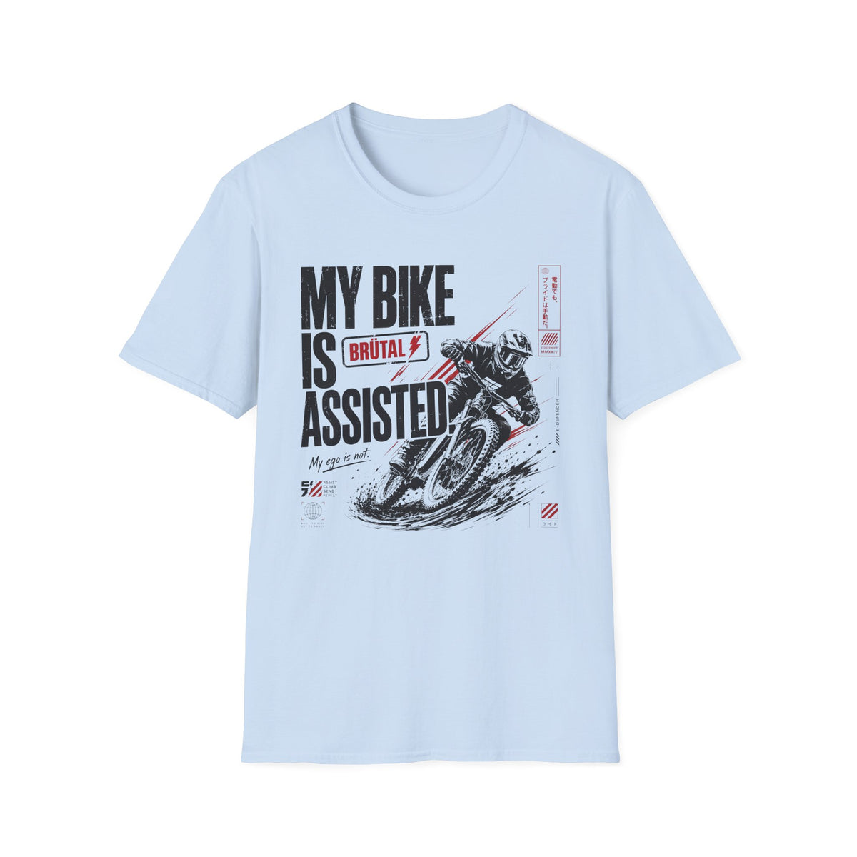 My Bike is Assisted Samurai T-Shirt